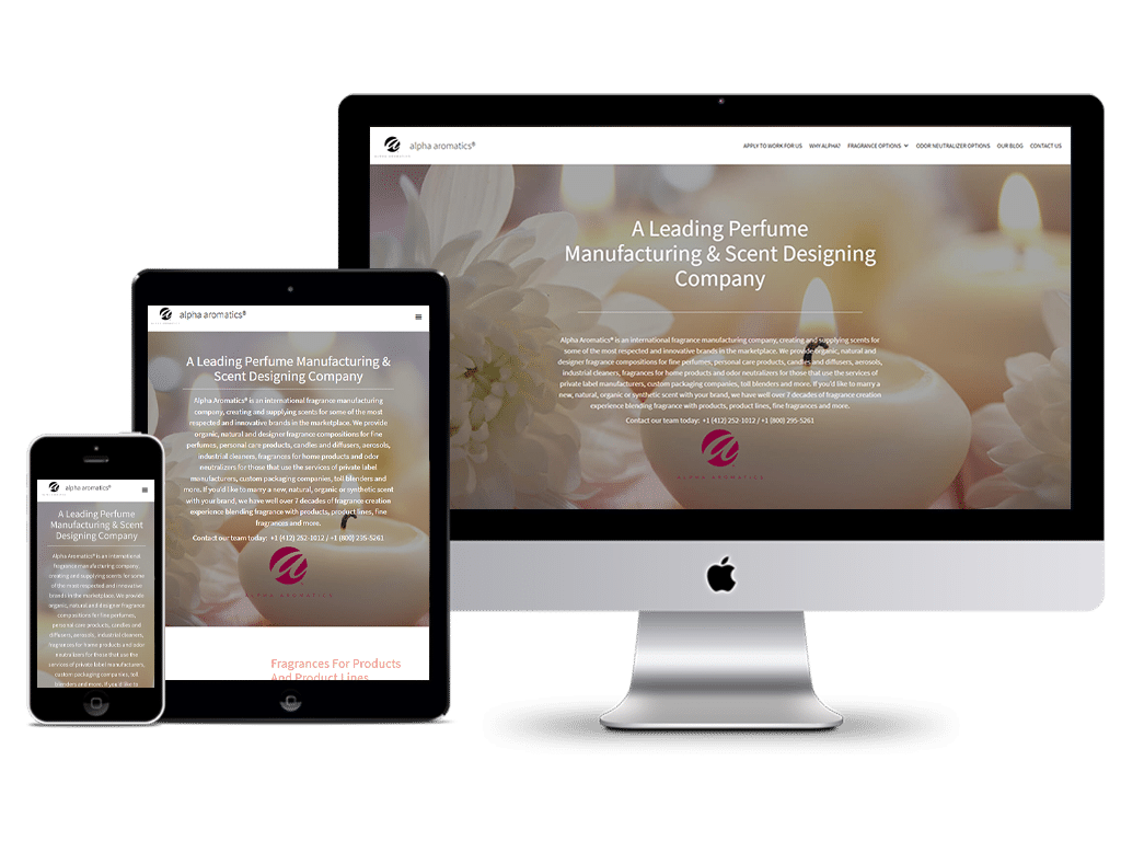 Alpha Aromatics Wordpress Website Design By Higher Images
